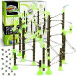 Marble Genius Rails Super Set, 325pc Marble Run Set, Black, Neon Green, Silver