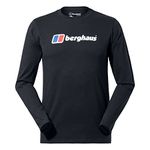Berghaus Mens Organic Big Logo Long Sleeve T-Shirt - Black - L