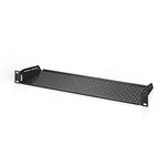 AC Infinity Vented Cantilever 1U Universal Rack Shelf, 6" Deep, for 19” equipment racks. Heavy-Duty 2.4mm Cold Rolled Steel, 40lbs Capacity