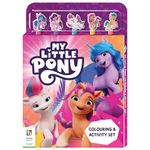 HINKLER- My Little Pony Colouring and Activity Set - Arts and Crafts Kit for Children - Gifts for Ages 3 to 6 Years - Colouring and Activity Book with 5 Coloured Pencils and Shaped Erasers