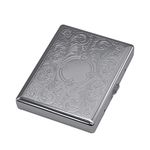 Metal Cigarette Case for Regular,King and 100's Size,Holds 20, Portable Double Sided Spring Clip