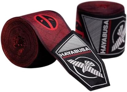 Hayabusa Marvel Hero Elite Mexican Style Boxing Hand Wraps for Men & Women - Deadpool, 180 Inches