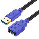 LiuTian USB Extension Cable USB 3.0 Extender Cord Type A Male to Female Data Transfer Lead for PlayStation, Xbox, Oculus VR, USB Flash Drive, Card Reader, Hard Drive, Keyboard, Printer, Camera (12ft)