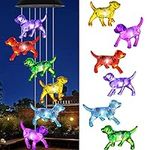 Dog Wind Chimes Outdoor Solar Wind 