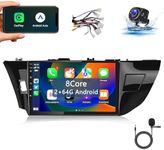 8Core 2+64G Car Stereo for Toyota Corolla/Levin 2014-2017 Wireless Carplay Android Auto,10.1 inch 1280 * 720P IPS Touch Screen Radio, Android/GPS/WiFi/32band DSP Audio/Bluetooth/SWC/Backup Camera