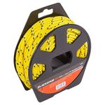 Blackspur 1x Yellow 20m Polypropylene Braided Rope on Reel - Strong Thick Heavy-Duty Outdoor Garden Camping Tarpaulin Poly Cord