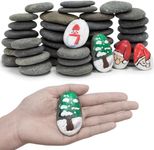 Rocks for Painting 40pcs 2-3” River Rock for Paint Natural Flat & Smooth Stones for Painting for Kids & Adult Craft Gifts