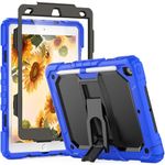 HXCASEAC Shockproof for 9th 8th 7th Generation Case with Screen Protector/Pencil Holder/Foldable Stand, Case 10.2 inch 2021/2020/2019, Full Body Protective (A2602/A2270/A2428/A2198), Blue