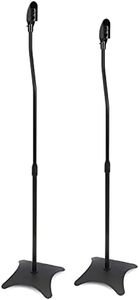 BeMatik - Soportes para altavoz de pie en color negro 2 unidades.