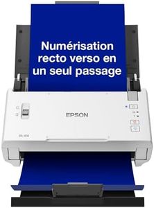 EPSON WorkForce DS-410 | Scanner de documents A4 - 600 DPI, USB, ADF, recto-verso, détection de double alimentation, protection du papier, 26ppm, design compact