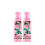 2x Crazy Color Semi-Permanent Hair Dye 2x 100ml (Emerald Green)