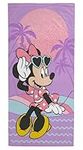 Jay Franco Disney Minnie Mouse Towel - For Bath, Beach & Pool - 100% Cotton, 71cm x 147cm, Violet