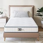 BedStory Twin Mattress 6 Inch, Single Mattress Medium Firm, Breathable Matelas Lit Simple, Supportive Twin Bed Mattress, Hybrid Spring Mattress Twin Size in a Box for Single Bed, CertiPUR-US Certified