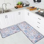 Kuber Industries 4 Pcs Kitchen Mat | Anti-Slip & Absorbent Kitchen Rug Mat | Door Mat & Kitchen Runner Set | Non Woven Floor Mat for Home, Kitchen, Living Room | HY0104 | Multicolor