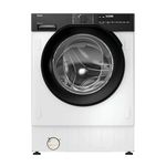 Haier Series 6 Integrated Washer Dryer with Autodose, 9kg Wash + 6kg Dry, 1600 RPM, A Rated Wash, D Rated Combined, Inverter Motor, Wi-Fi & hOn App, White and Black, 60x53x82 cm - BHA6SD696M6DB980