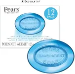 Pears Soap, Pure & Gentle with Mint Extracts, 12-Pack – Transparent Blue Glycerin Soap for Cool, Refreshed Skin, 4.4 Oz Ea