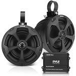 Waterproof Off-Road Speakers with Amplifier - 5.25 Inch 1000W 2-Channel Marine Grade Wakeboard Tower Speakers System Full Range Outdoor Audio Stereo Speaker for ATV UTV Quad Jeep Boat - Pyle PLUTV52CH