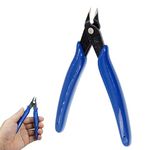 Angelkiss Wire Cutter, Wire Cable Cutters Cutting Pliers, Cutting Side Snip Flush Pliers Diagonal Side Cutter with Soft Grip Slip Guards Handles for DIY Craft and Jewelry Blue