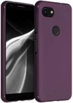 kwmobile Case Compatible with Google Pixel 3a Case - Soft Slim Protective TPU Silicone Cover - Magenta Purple