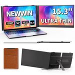 Newwin Laptop Screen Extender Ultra Thin Lightweight 15.3" FHD 1200P IPS Dual Screen Laptop Monitor Extender Portable Extra Extended Monitor for 15-17.3" Laptops Compatible with Windows Chrome Macbook