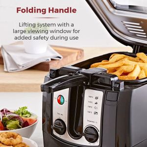 Tower 3L Deep Fat Fryer – Adjustable Thermostat, 2300W, Black