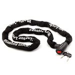 MASTER LOCK Motorcycle Chain Lock [Key] [2 m Chain] 8292EURDPS - Ideal for Motorcycle, Black