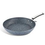 Scoville Expert Neverstick+ 28cm Frying Pan, Non Stick Frying Pan, Long Lasting Aluminium Frying Pan, Suitable for All Hobs, Perfect for Frying Eggs, Dishwasher Safe, Non Toxic, PFOA Free, Grey