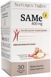 Nature's Trove SAM-e 400mg by - 30 Enteric Coated Caplets. Vegan, Kosher, Non-GMO, Soy Free, Gluten Free - Promotes Positive Mood and Joint Comfort - Cold Form Blister Packed.