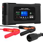 Aorika Golf Cart Battery Charger, 36 Volt 18 AMP/48 Volt 13 Amp Car Charger for Club Car Golf Carts with 3 Pin Round Plug, Lithium, LiFePO4, Lead-Acid AGM/Gel/SLA Smart Charger