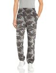 Amazon Essentials Men's Closed Bottom Fleece Sweatpants, Grey Camo, Large