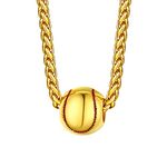 Gold Baseball Pendant Charm Ball Sport Necklaces for Men Stainless Steel Softball Pendant Chain Mens Sports Jewelry for Baseball Sprots Fan Maior League Baseball Player