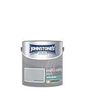 Johnstone's - Wall & Ceiling Paint - Manhattan Grey - Soft Sheen Finish - Emulsion Paint - Fantastic Coverage - Easy to Apply - Dry in 1-2 Hours - 12m2 Coverage per Litre - 2.5L