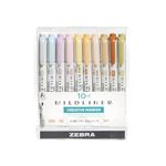 Zebra Pen Mildliner Double Ended Highlighter Set, Chisel and Bullet Point Tips, Assorted Neutral and Gentle Ink Colors, 10-Pack (78701)