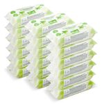 by Amazon Fresh Baby Wipes, 1080 Wipes, 18 Pack of 60, Plant-Based Wipes Without Plastic