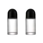 FSSTUD 2 PCS 50ml Clear Glass Roll On Roller Bottles Rollerball Bottles Cosmetics Container for Essential Oils Perfume