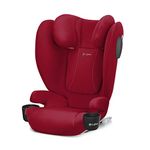 CYBEX Solution B2 fix+ Lux High Back Booster Seat, Lightweight Booster Seat, Secure Latch Installation, Linear Side Impact Protection, Reclining 12-Position Height Adjustable Headrest, Dynamic Red