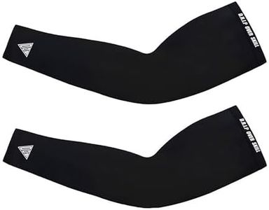 D.R.I.P Over Skill Football Compression Arm Sleeves, Non-Slip, Breathable & Sweat Wicking, UPF 50 Sun Protection, Football Drip Accessories, Made from a Durable Poly Blend, Black Medium, 2 Pack