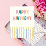 Party Propz Happy Birthday Card with Envelope/Greeting Card for Birthday/Birthday Wishes Card for Girl and Boy/Birthday Greeting Card (1Pc)(Cardstock)(Multicolor)