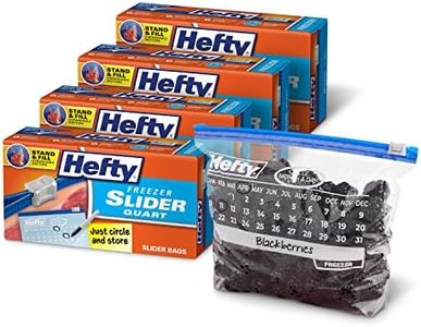 Hefty Slider Freezer Calendar Bags, Quart Size, 140 Count