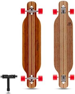 Hana Longboard Collection | 42" x 9.5" | Longboard Skateboards | Bamboo with Hard Maple Core | Cruising, Carving, Dancing | Free Skate Tool | Twin