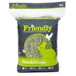 Friendly ReadiGrass Pure Dried Grass - Yorkshire Grown Natural Ryegrass Small Animal Food & for Guinea Pigs, Rabbit, etc. - 4x 1kg Bags