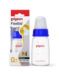 Pigeon Peristaltic Baby Nursing/Feeding Bottle KPP Nipple S,For 0+ Month Babies,BPA Free,BPS Free,Square Base,Blue,120 ml