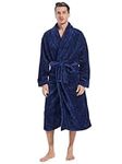 Inner Wish Mens Plush Fleece Robe, 