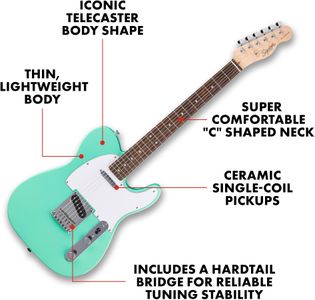 Squier Telecaster Electric Guitar – Seafoam Green