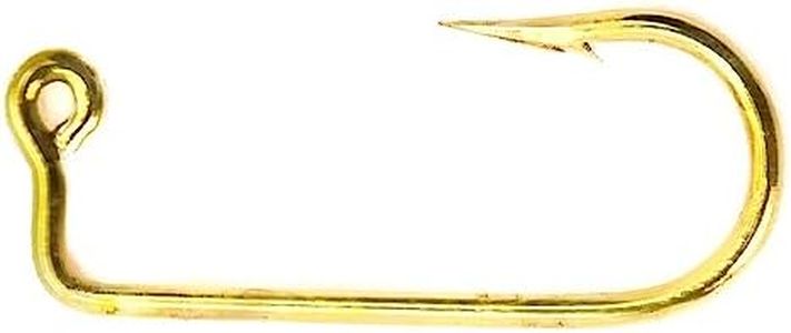 Eagle Claw 575 Gold Wire Jig Hooks 100 Pack - Works Great with Do It Molds (#6)