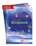 Scrapbook for Kids | Soft Bound | A4 Size Approx | 32 Multi colour Pages | Unruled Colorful Paper Sheets for Projects, School, DIY Art and Craft | Scrapbook Ideas | 28 x 21.5 cm | 120 GSM | Pack of 3