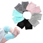 BabyPro Knee Pads Set of 2 Pairs for Toddlers, Baby Elbow & Knee Protector, Anti-Slip Silicone Dots, Knee Support for Crawling & Walking, Soft, Stretchable, Breathable Leg Warmers (Multi-Colour)