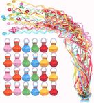 Streamer Poppers 100Pack Colorful, Confetti Streamers No Mess Party Poppers, Hand Thrown Streamers for Weddings Birthdays Events, Quiet Easy Cleanup (Colorful, 100Pack)