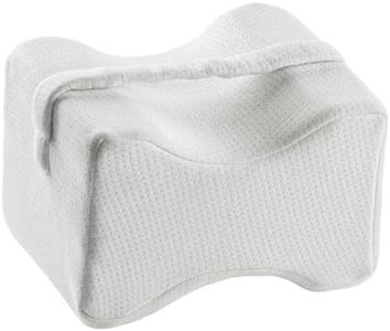 Wakefit Knee Pillow, Memory Foam Pillows, Knee Pillow for Sleeping, Side Sleeper, Sciatica Pain Relief, Knee Joints, Pregnancy, HIPS and Legs Pain, Leg Cushion with Washable Cover (White, Pack of 1)