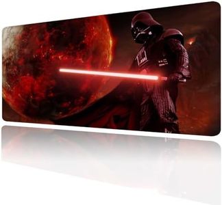 Large Gaming Mouse Pad DarthVader Custom Mouse Pads, Mousepad with Non-Slip Rubber Base and Stitched Edges Mouse Mat, Big Desk Pad for Computer Keyboard, Office Desk Mat for Desktop,31.5x15.7 Inch